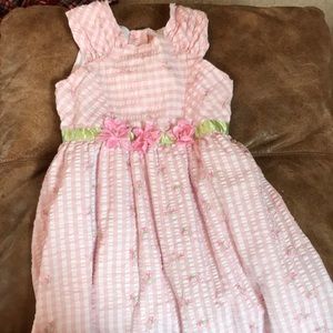 Jona Michelle pink & white embroidered dress